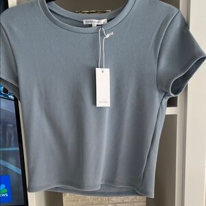 Antstar Women's Ribbed Gray Crop Top